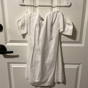 white off the shoulder dress never worn